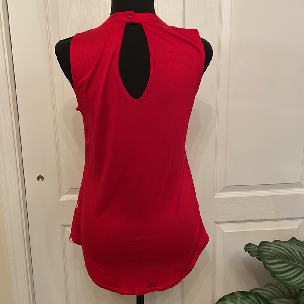 Cute Red Lace Top - Picture 4 of 6
